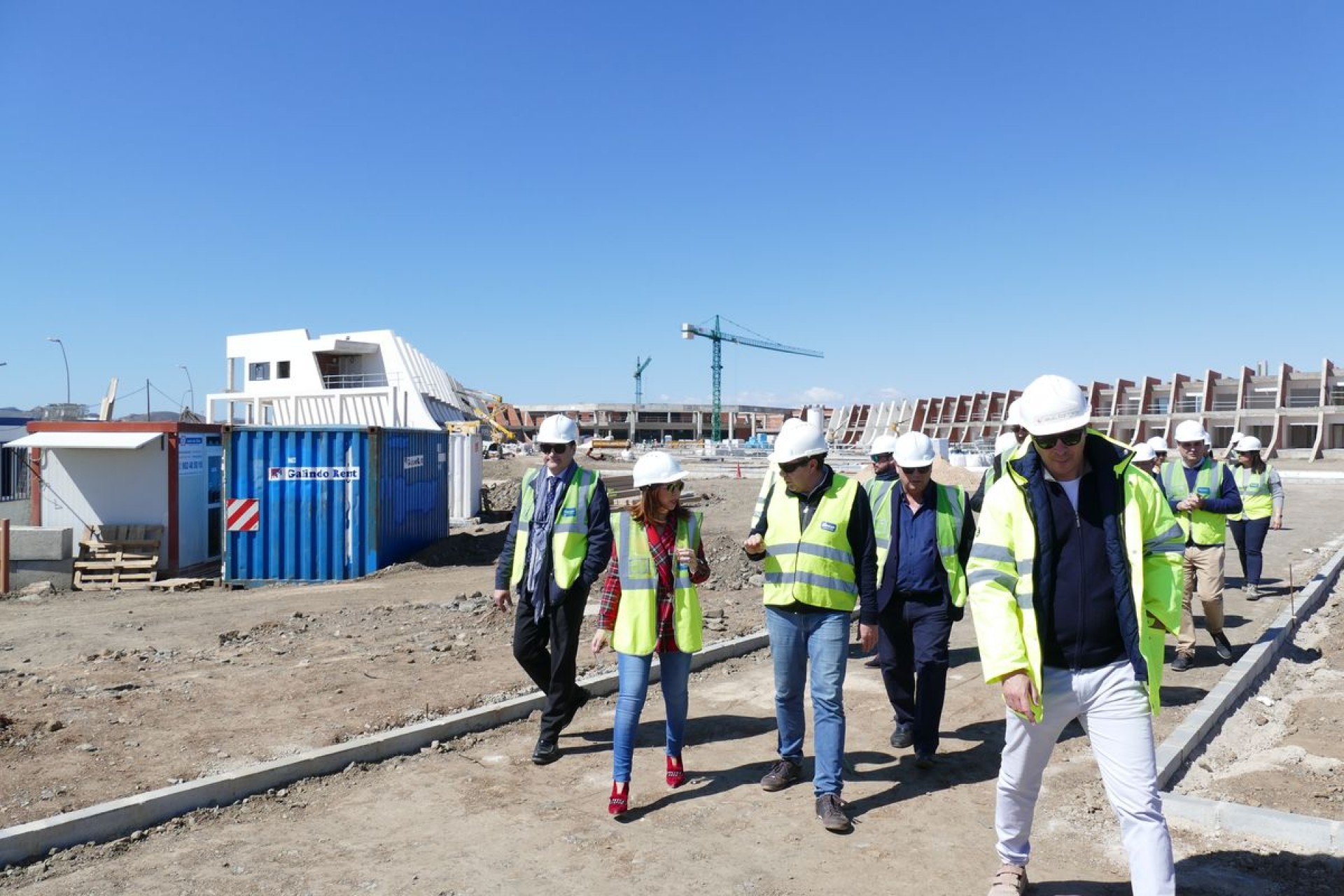 Visita en obra de las autoridades del ayuntamiento de Cartagena y la directiva de Profusa